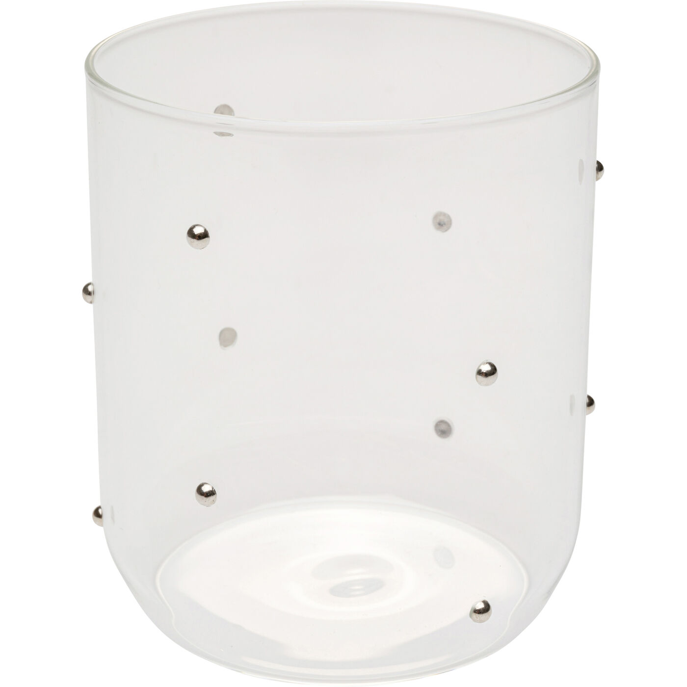 Wasserglas Glam Dots Silber 9cm