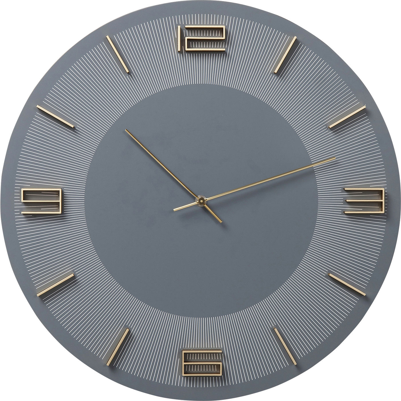 Wanduhr Leonardo Grau/Gold Ø49cm