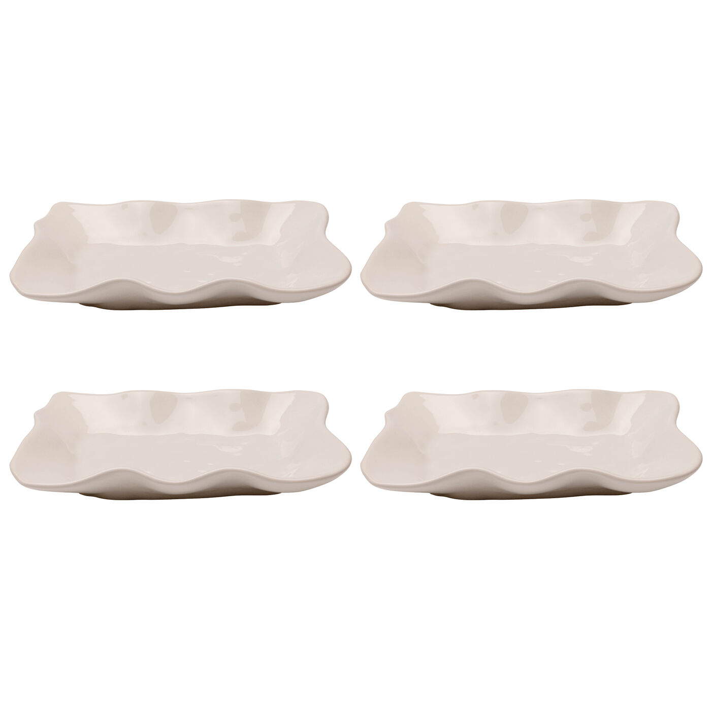Servierplatte Organic Creme 17x26cm (4/Set)