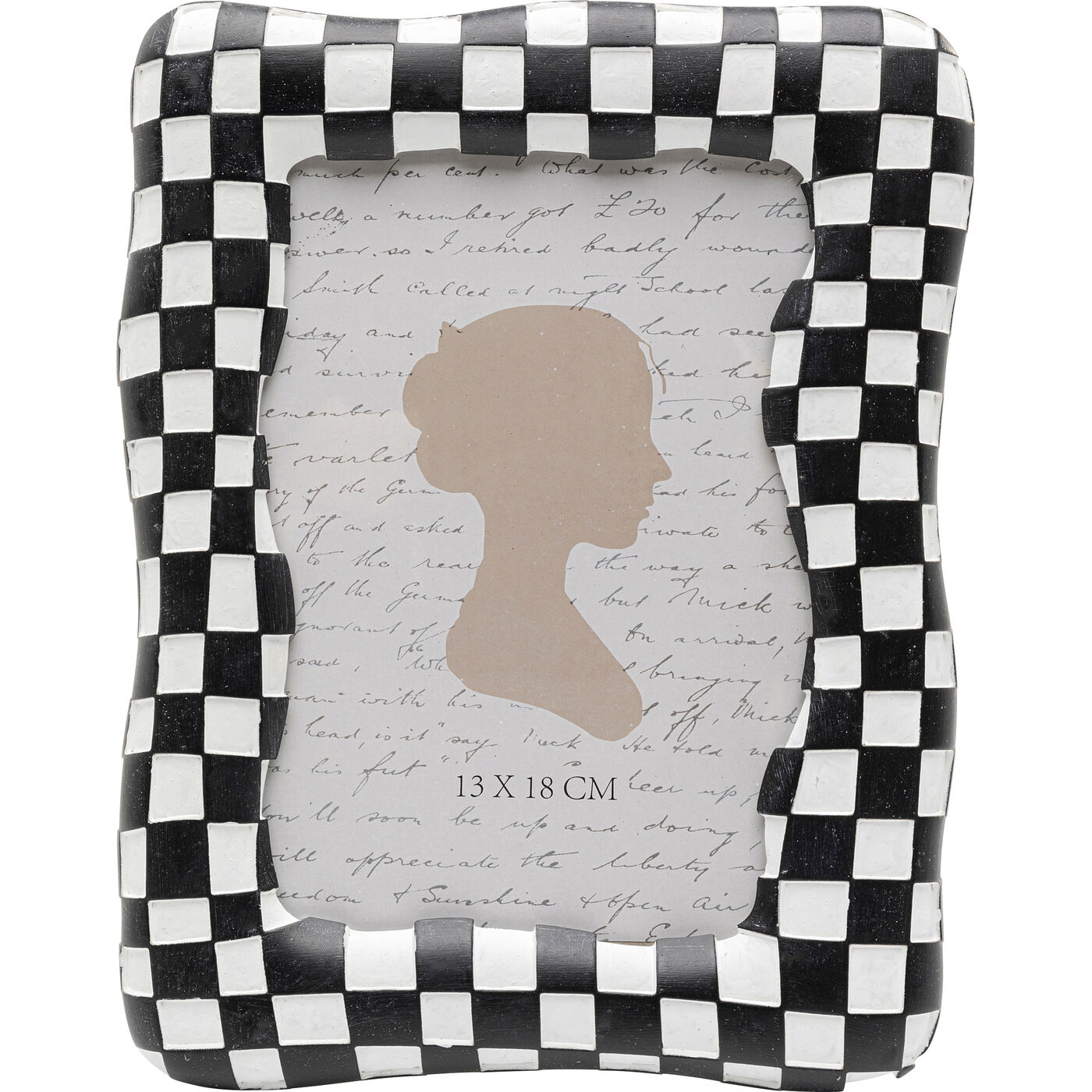 Bilderrahmen Checker Schwarz 13x18cm