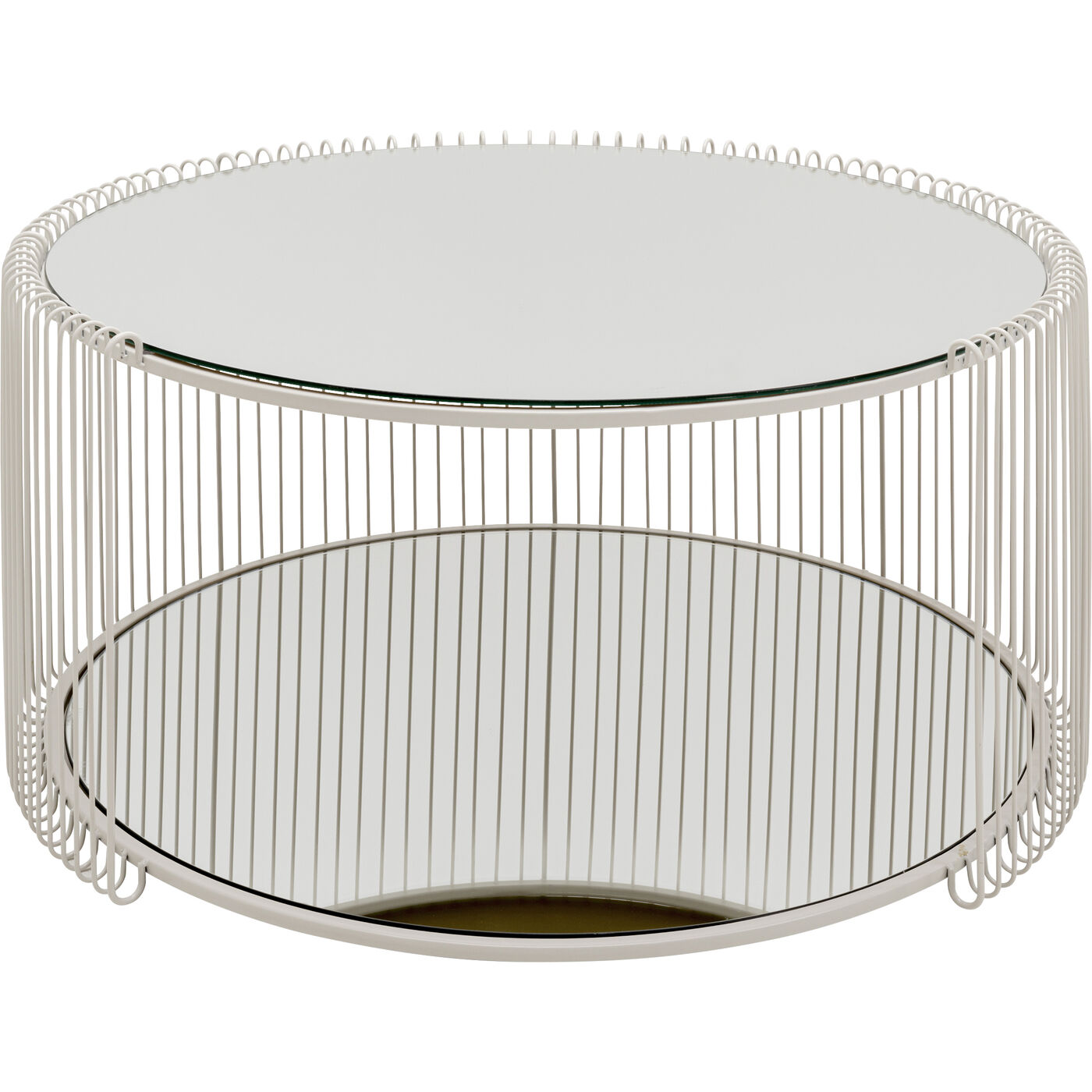 Couchtisch Wire Double Greige Ø80cm
