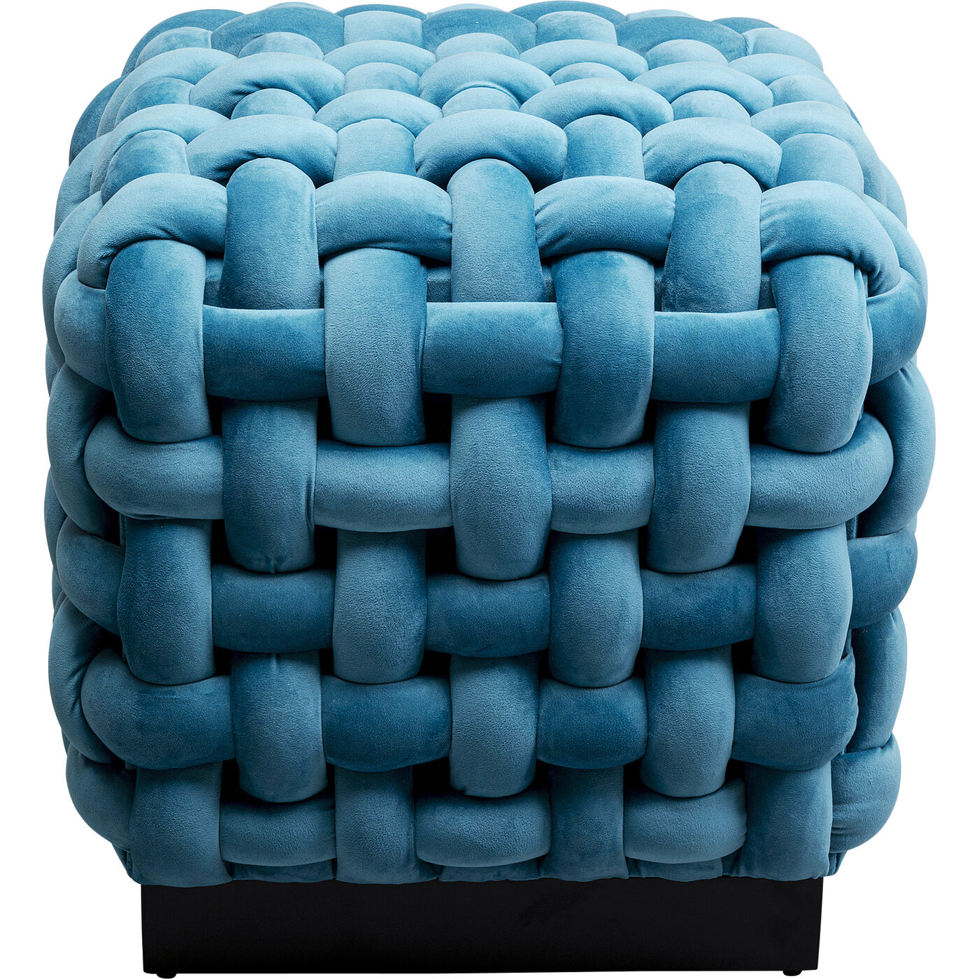 Hocker Weave Square Blau 47x47cm