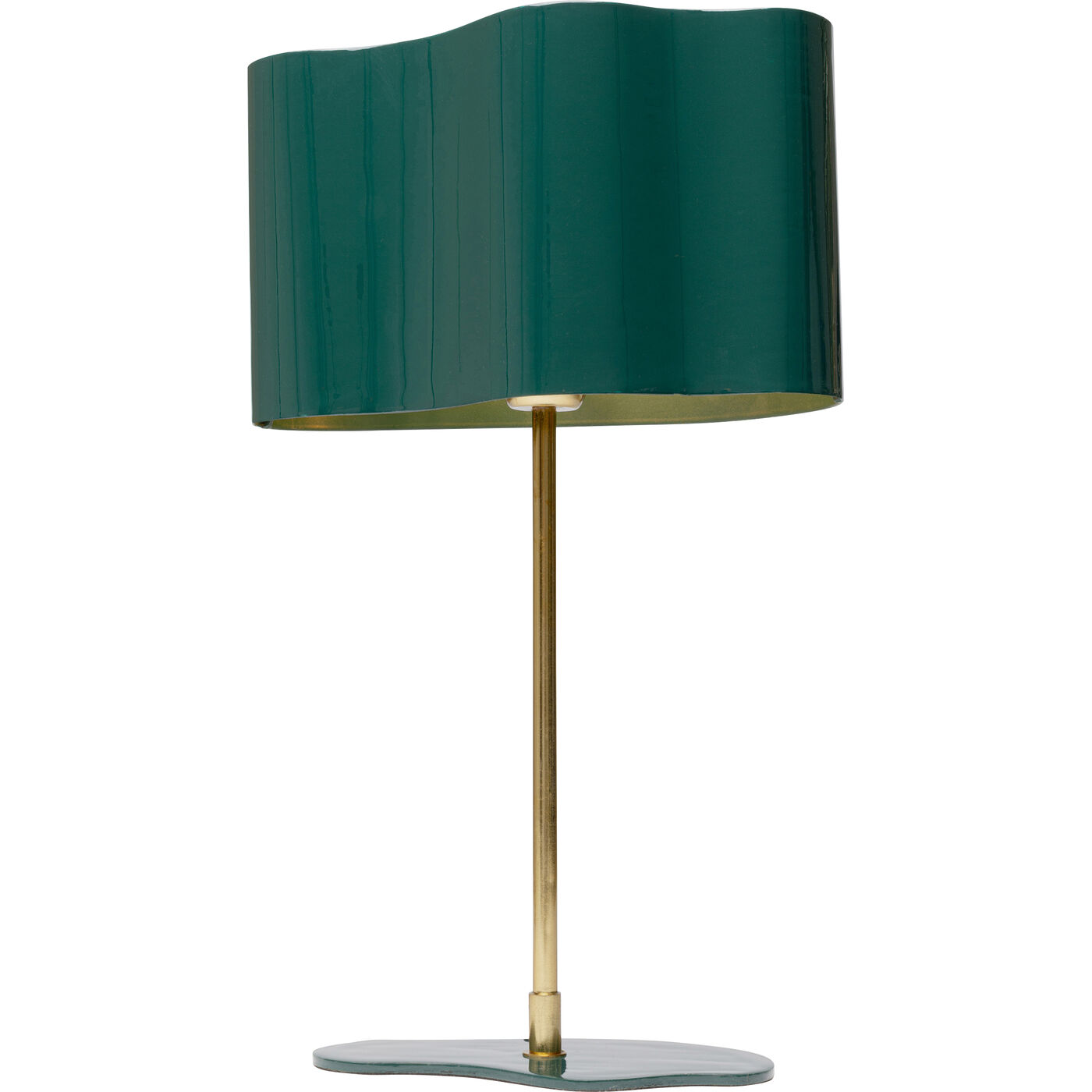 Tischleuchte Cloudy Oval Petrol 49cm