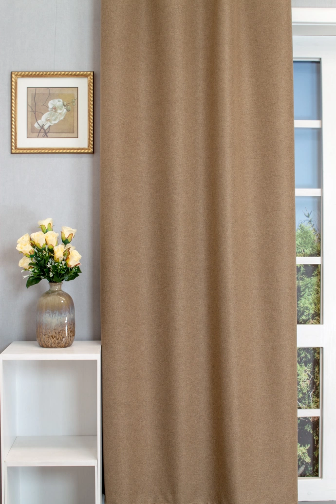 Sunstopper – Rideau occultant beige brunâtre, 100 % occultant