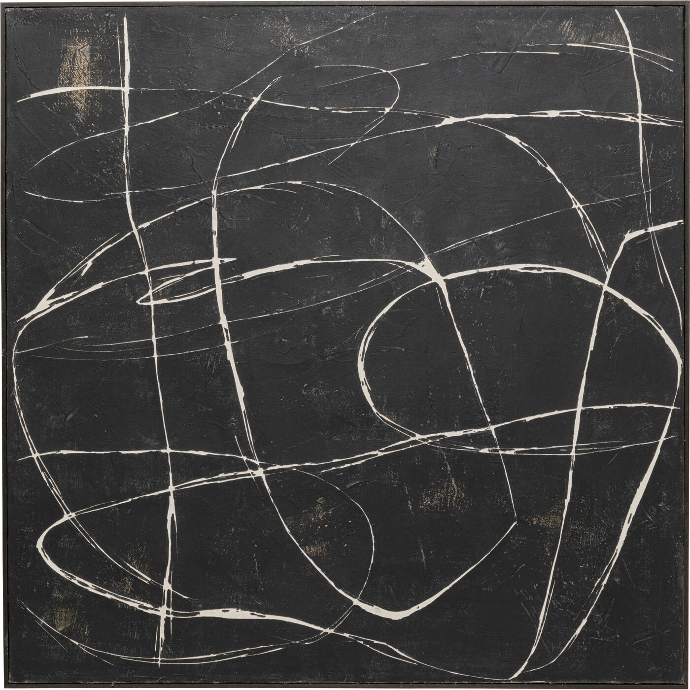 Leinwandbild Sketch Schwarz 120x120cm