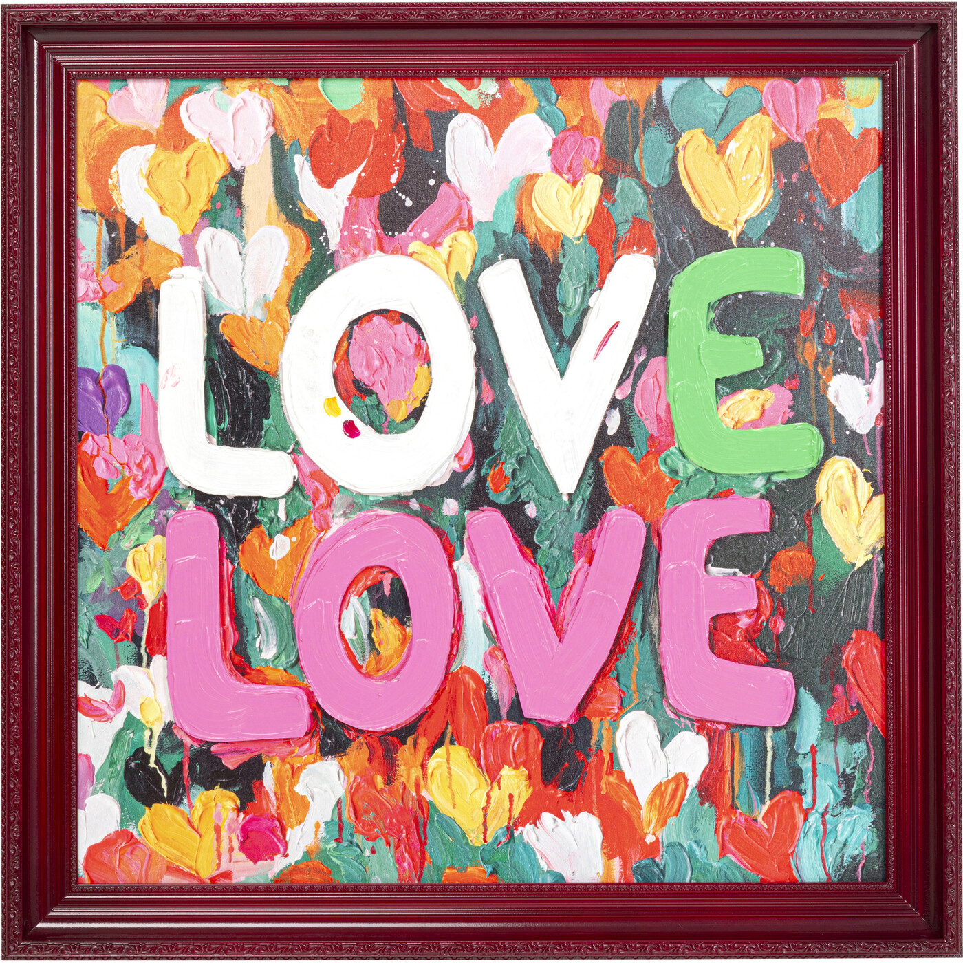 Gerahmtes Bild Love Love  80x80cm
