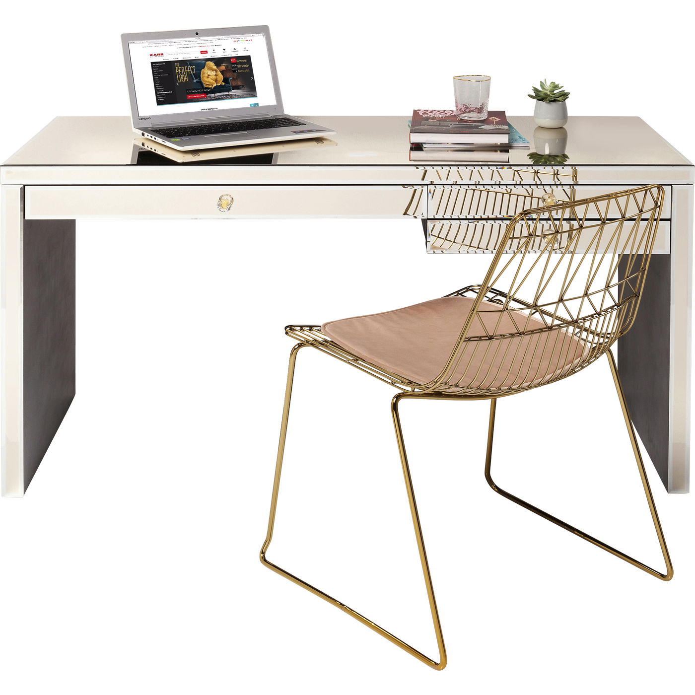 Schreibtisch Luxury Pearl 140x60cm