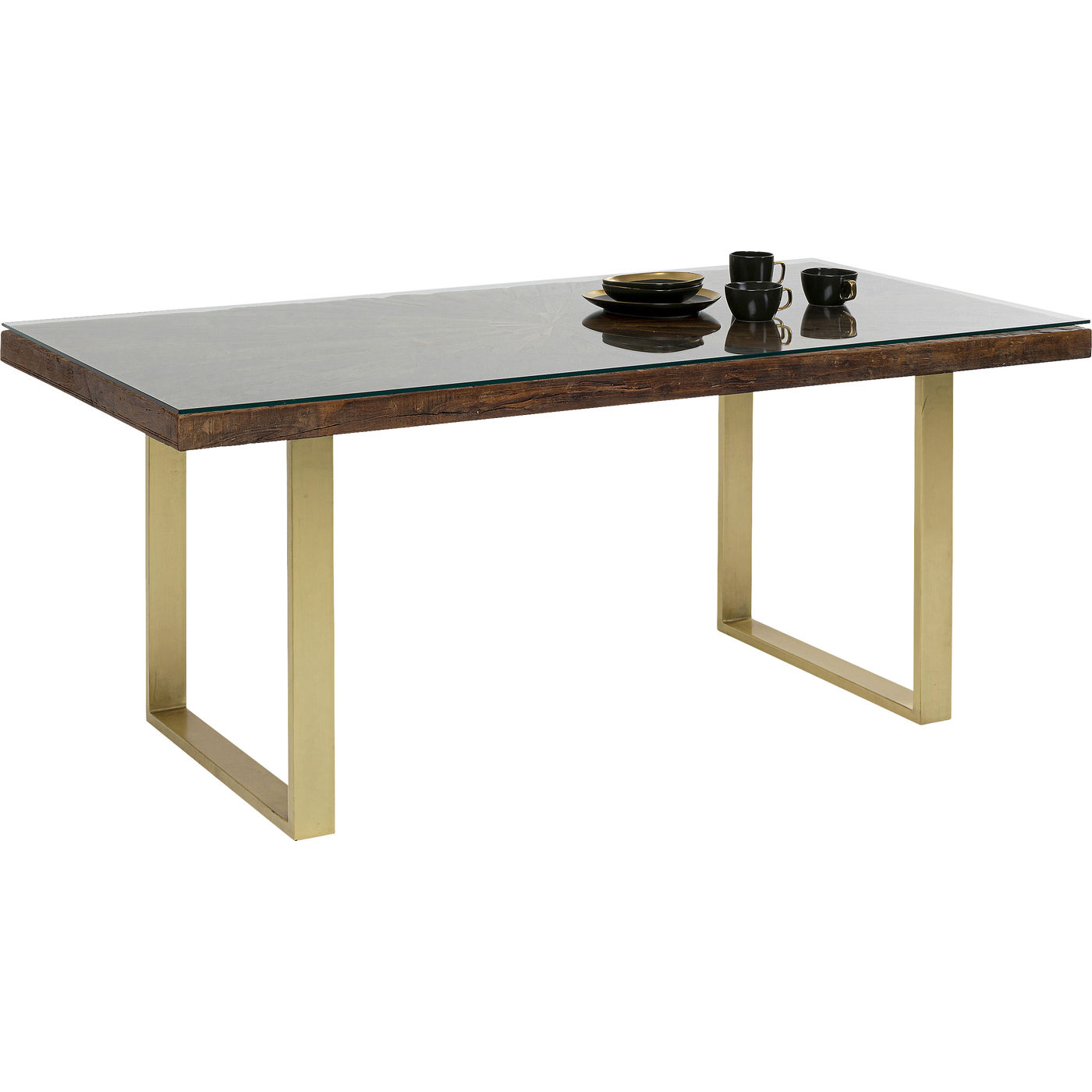 Tavolo Conley ottone 160x80