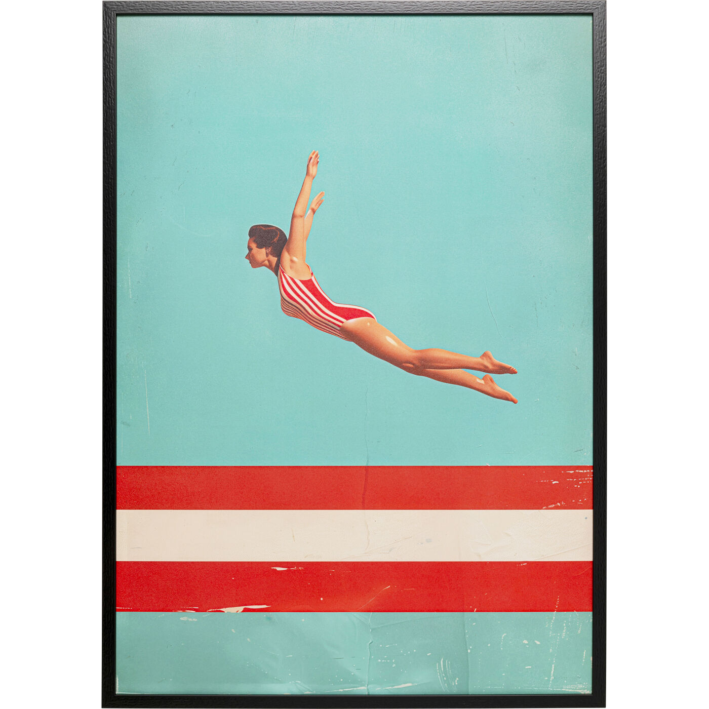 Gerahmtes Bild Jumping Girl Up 103x73cm