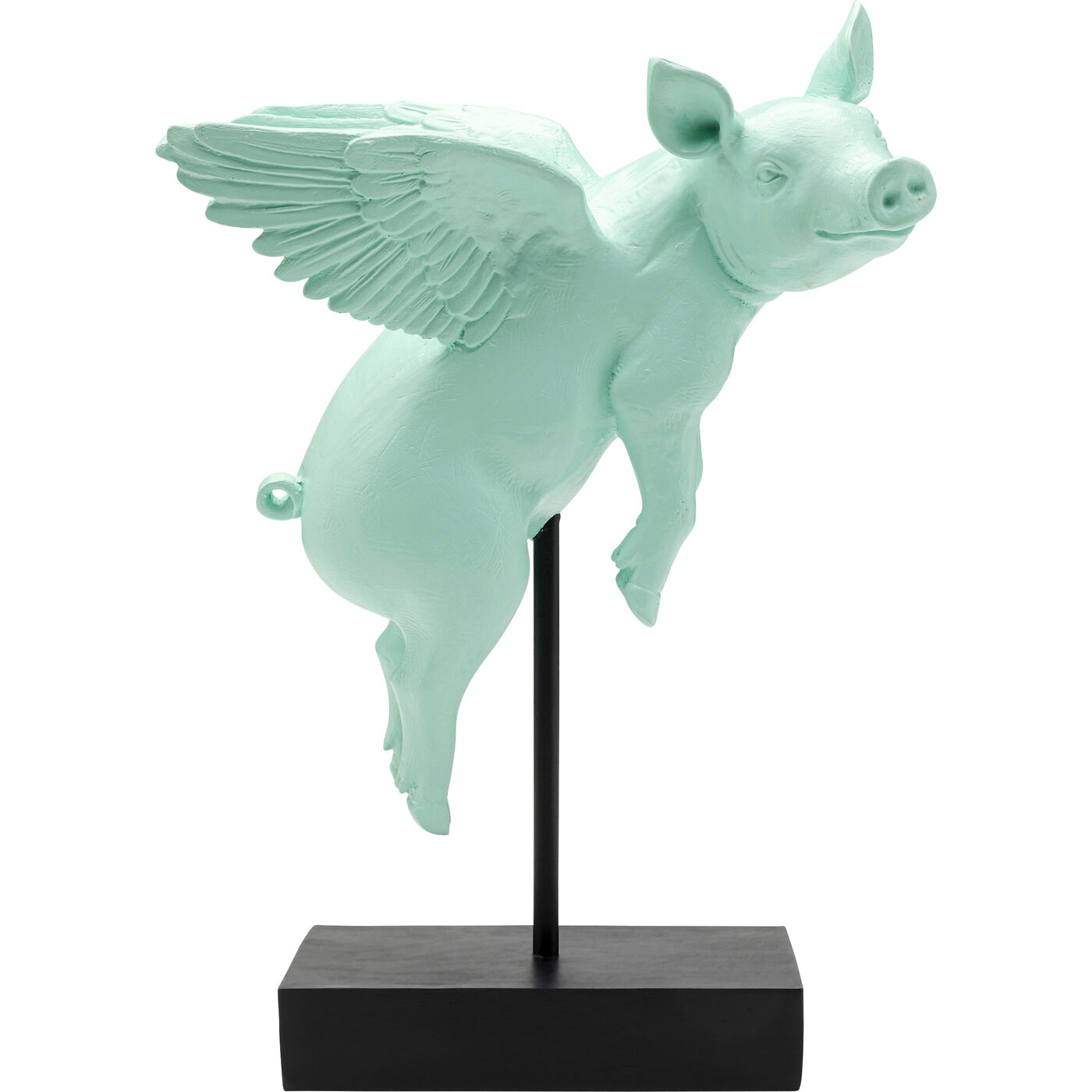 Deko Figur Flying Pig Türkis 29cm