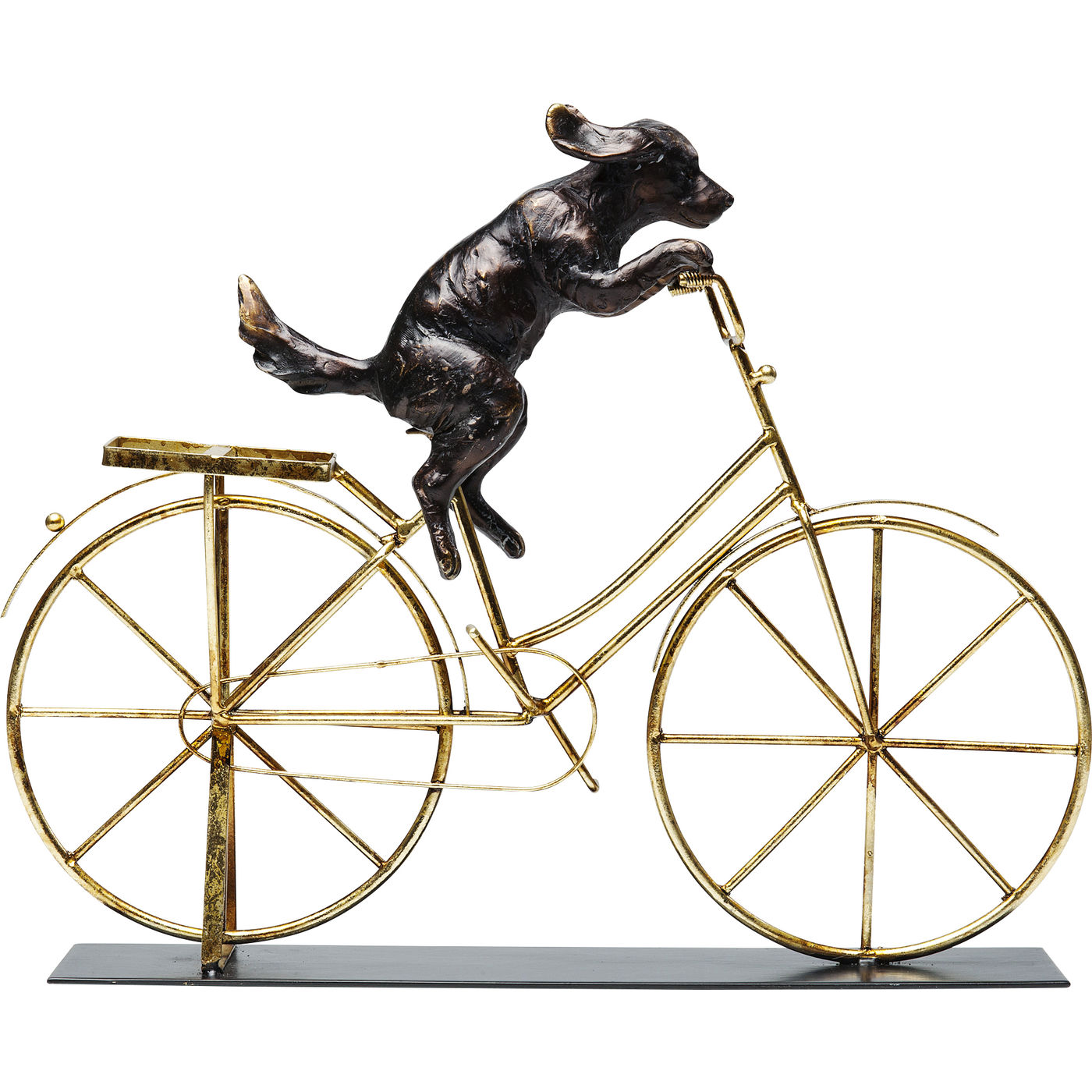 Deko Objekt Dog With Bicycle 44cm