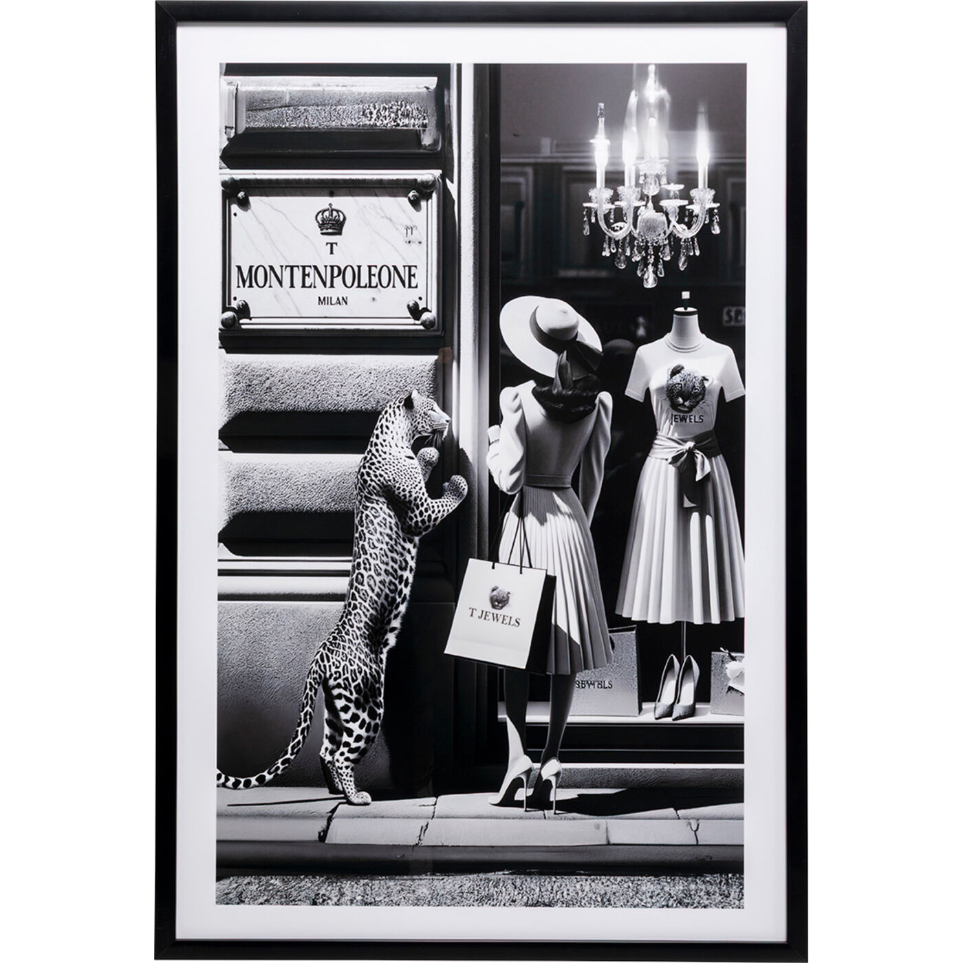 Gerahmtes Bild Window Shopping 80x120cm