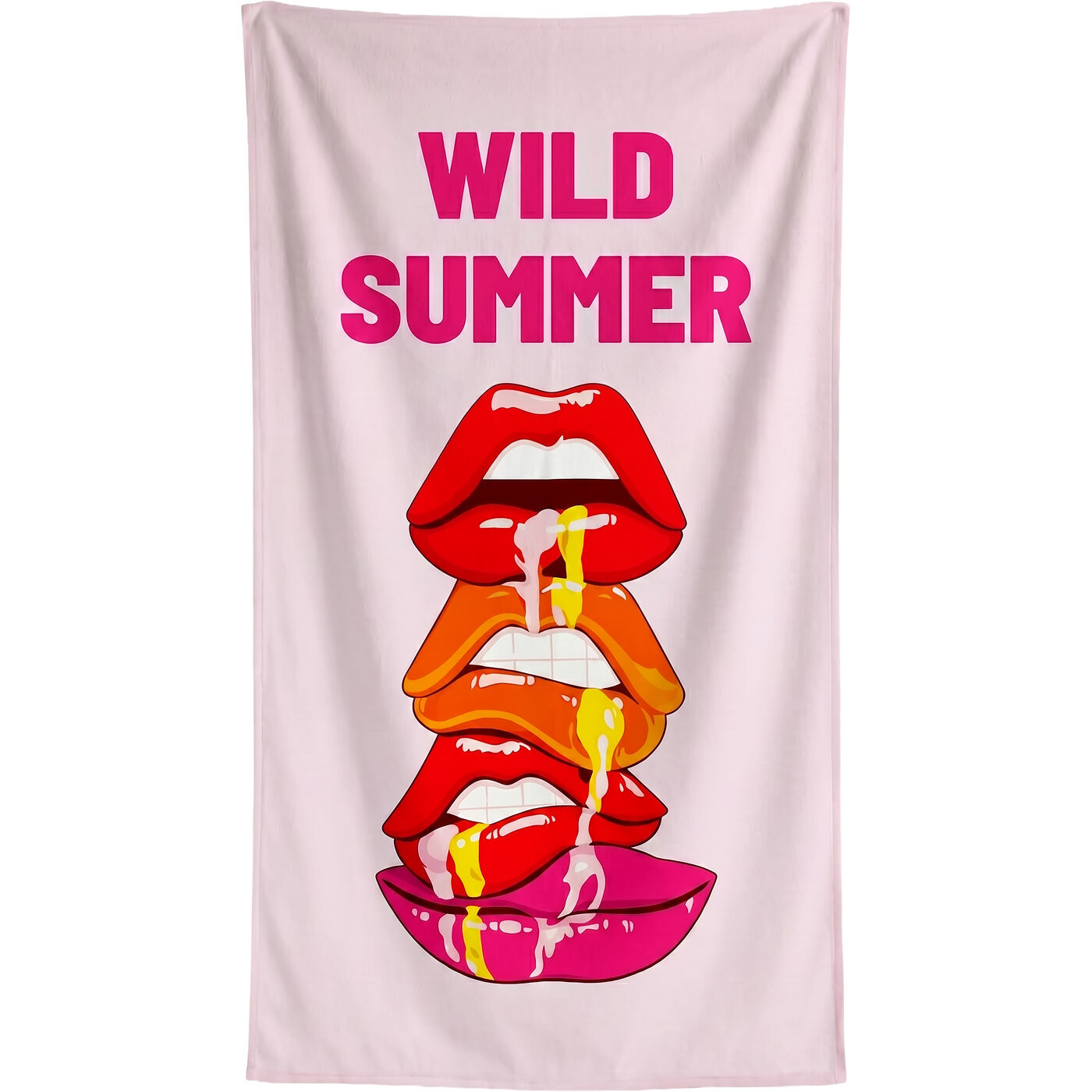 Strandtuch Wild Summer 90x170cm rosa
