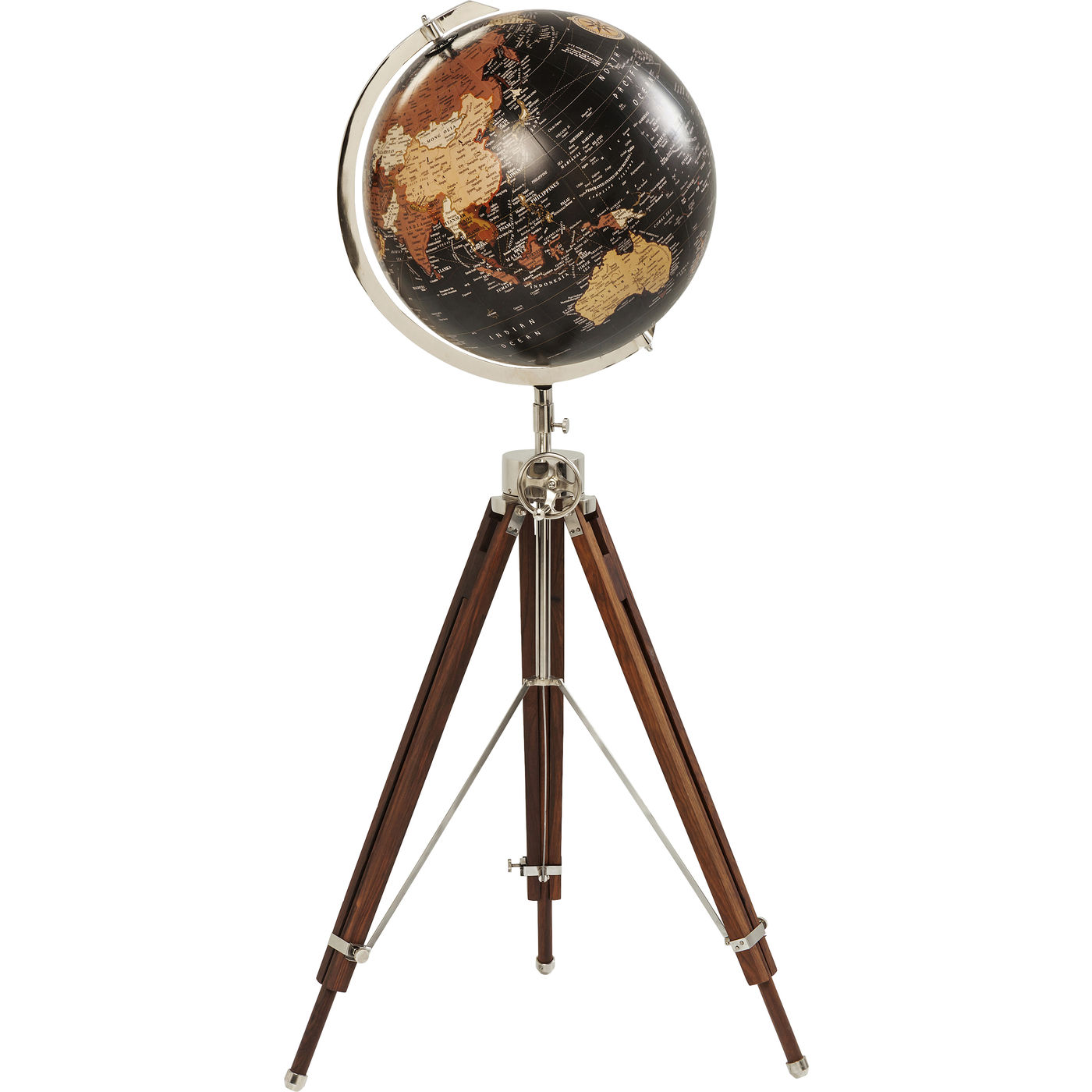Deko Objekt Globus Earth Schwarz