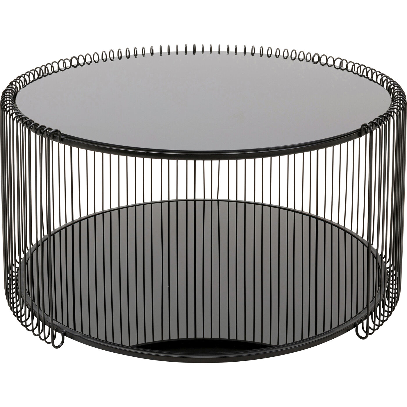 Table basse Wire Double noir Ø80cm
