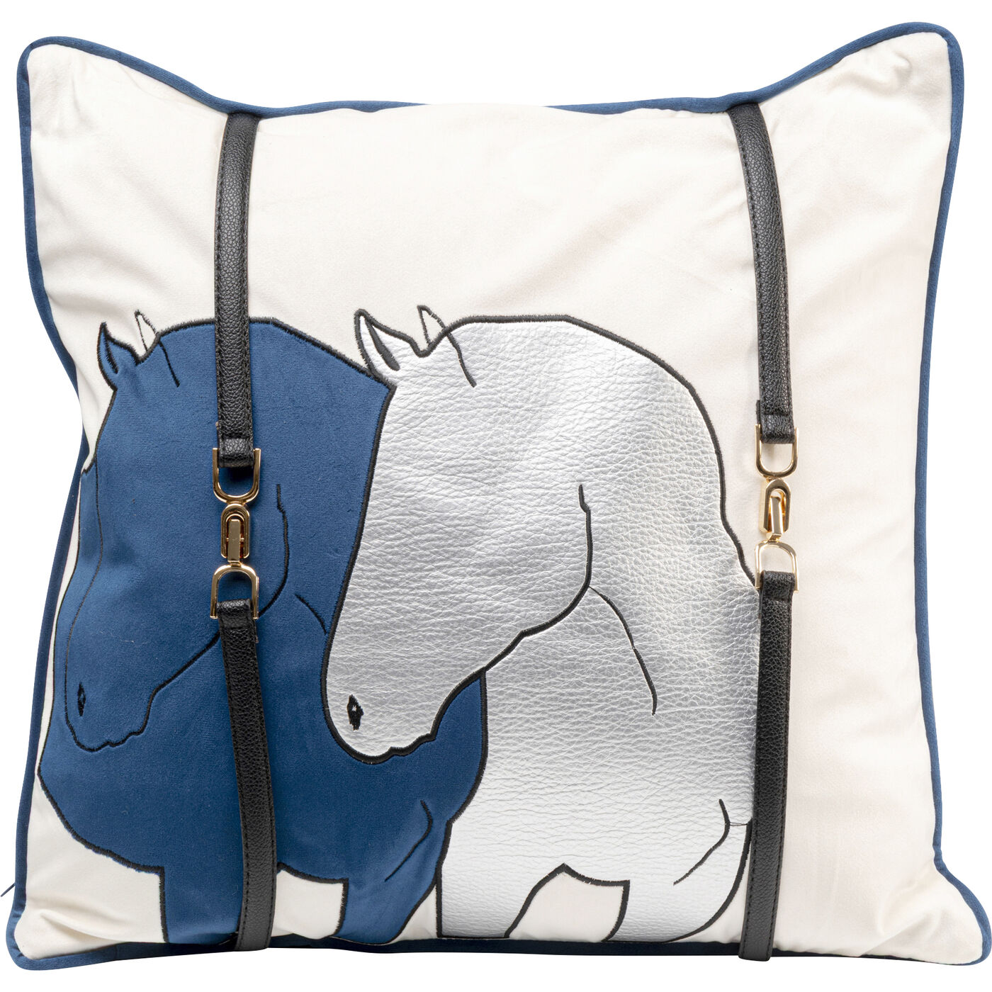 Kissen Horse Date Blau 45x45cm