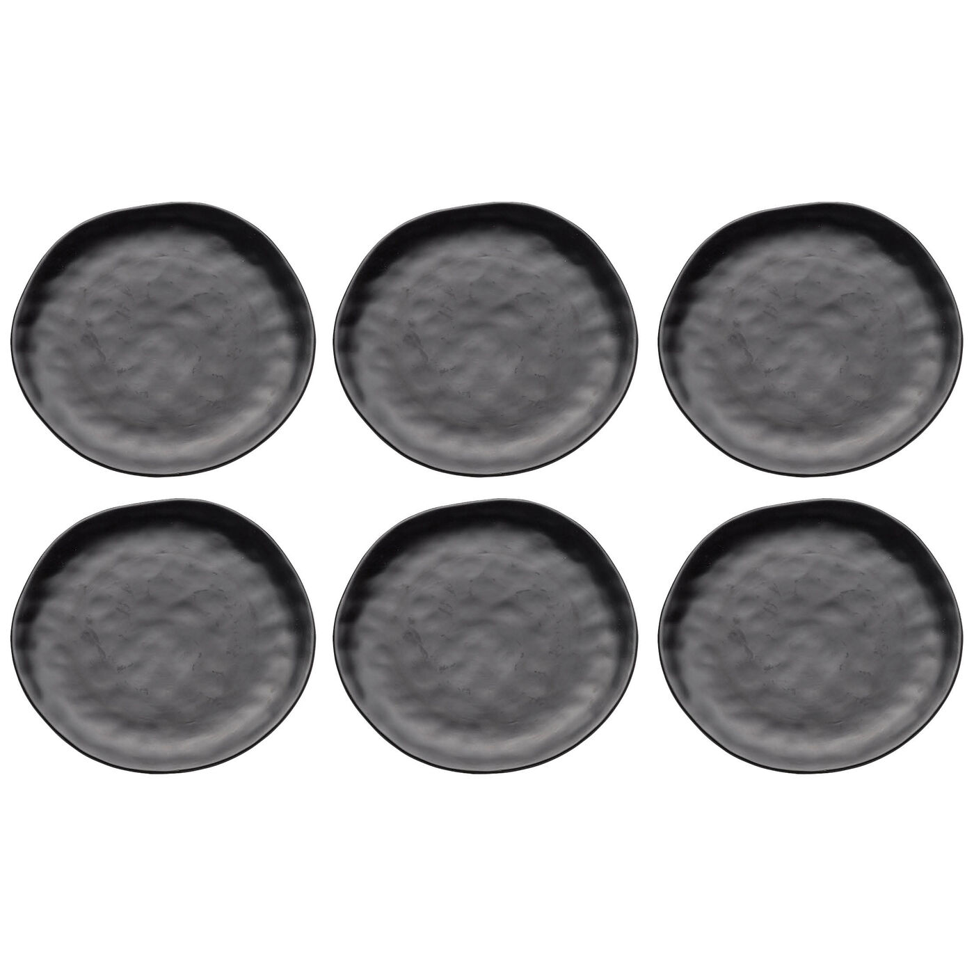 Teller Organic Black Ø26cm (6/Set)