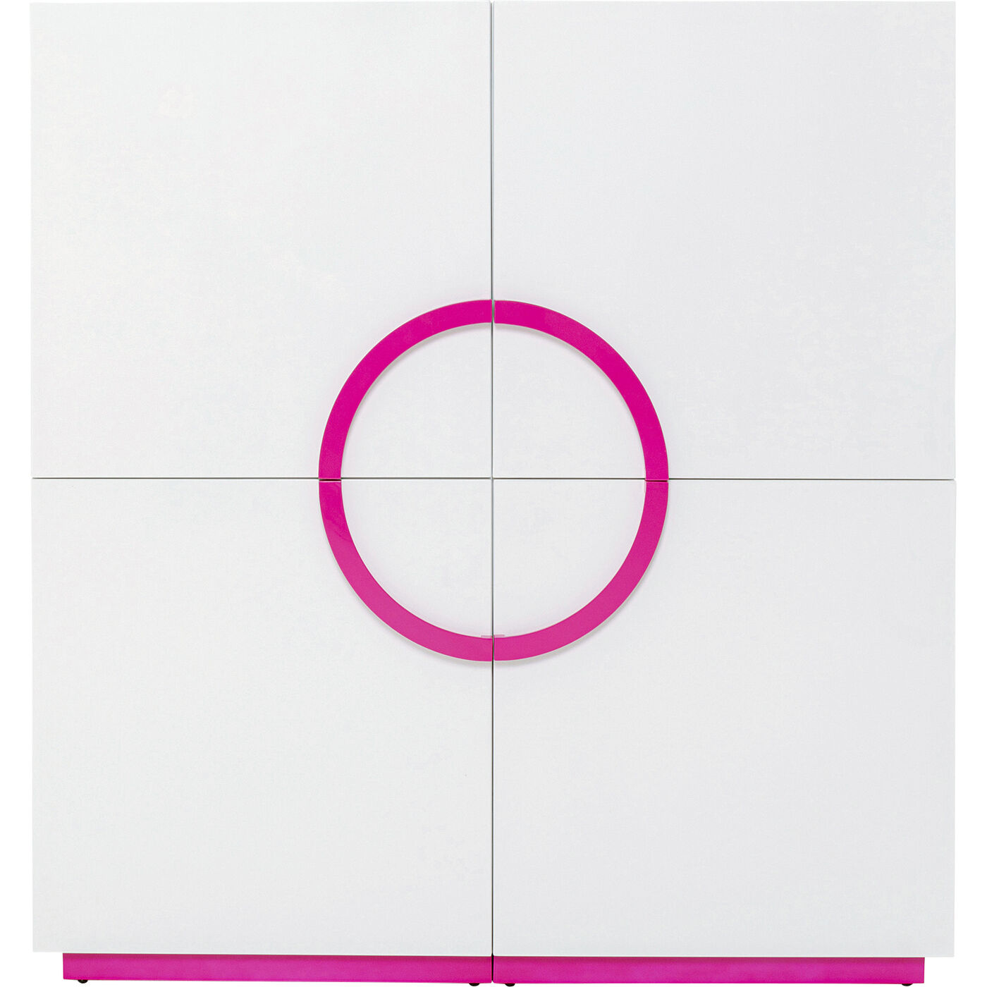 Schrank Tresor Weiß Pink 160x166cm