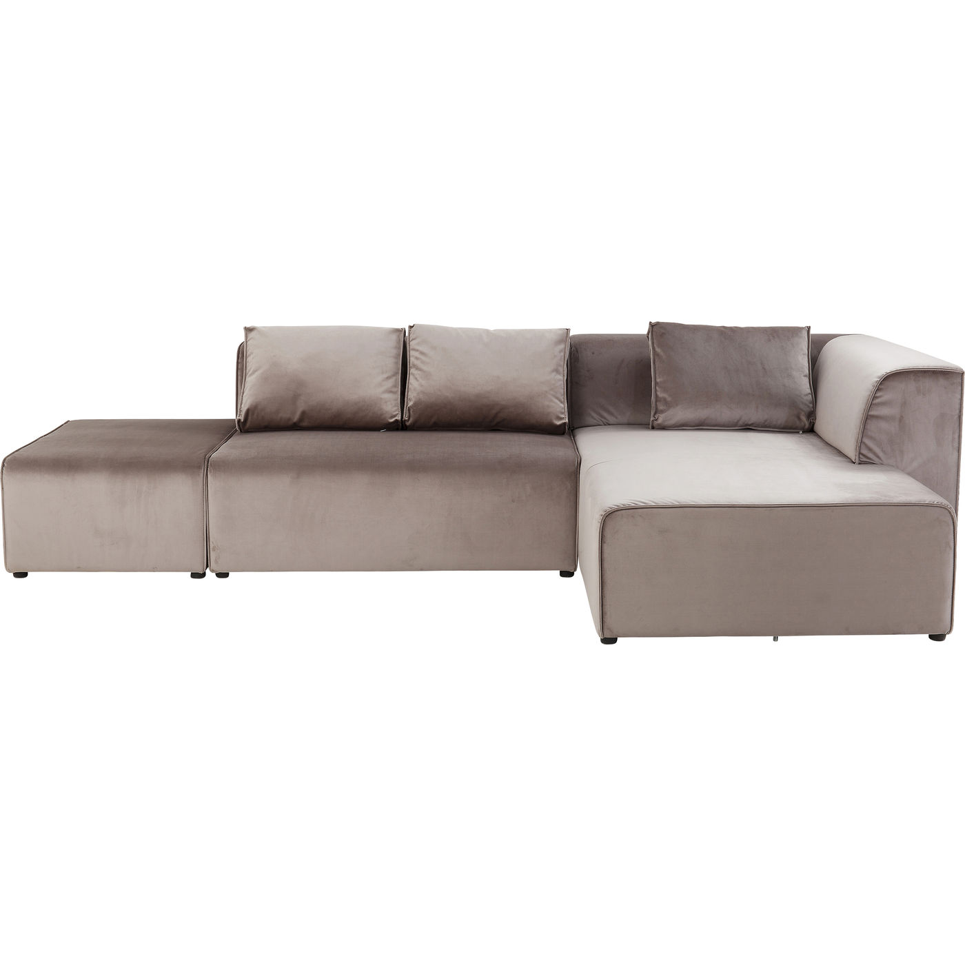 Ecksofa Infinity Velvet Taupe Rechts