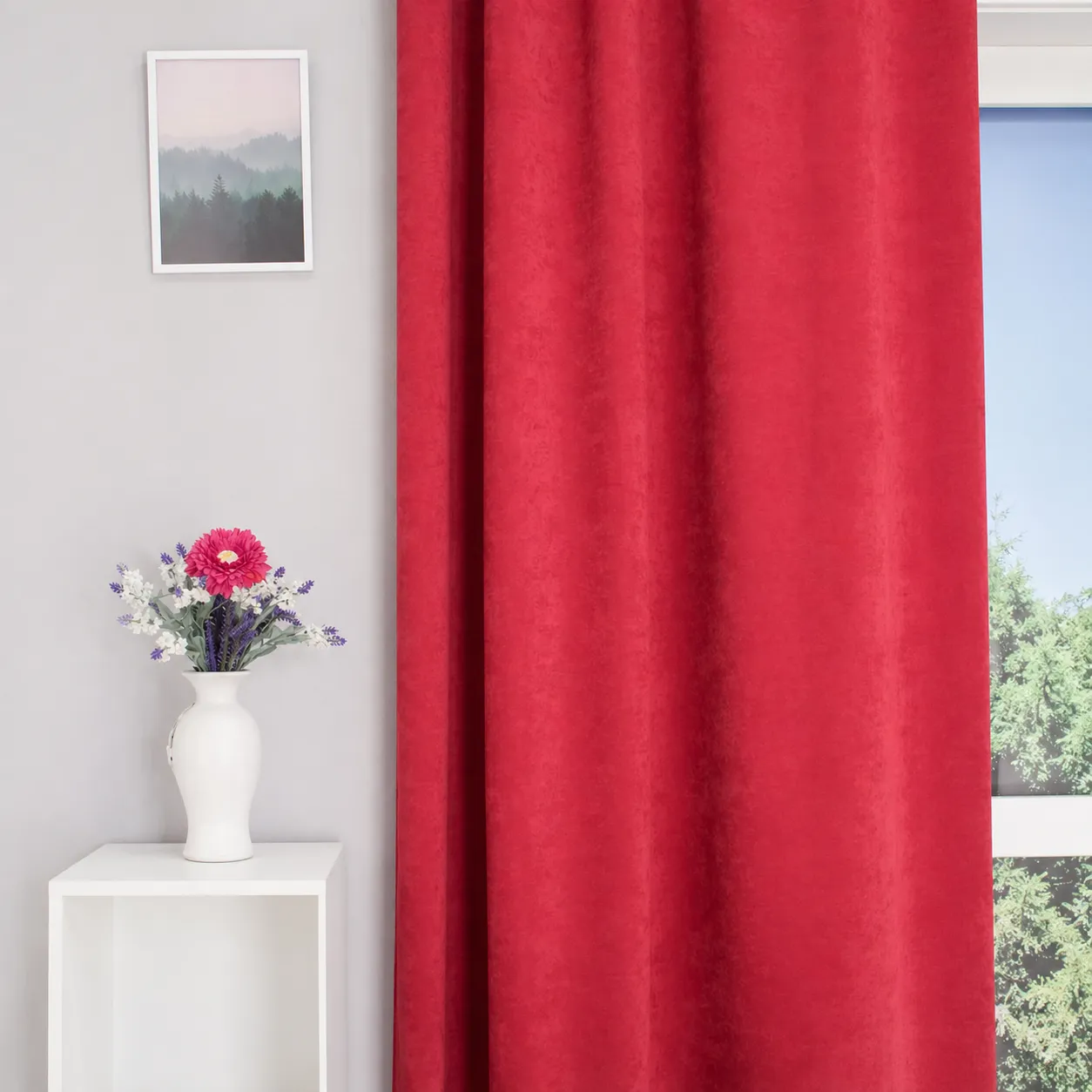 Ramon – Tenda oscurante rosa scuro, con tessitura vellutata su un lato