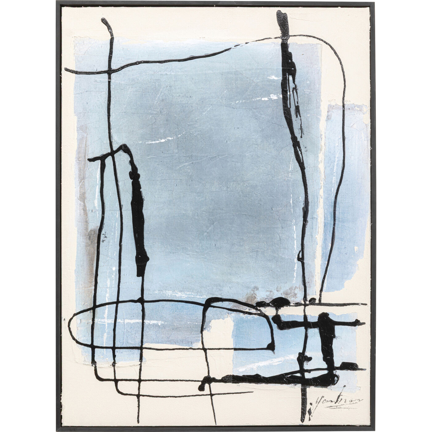 Gerahmtes Bild Dust Blau 55x75cm