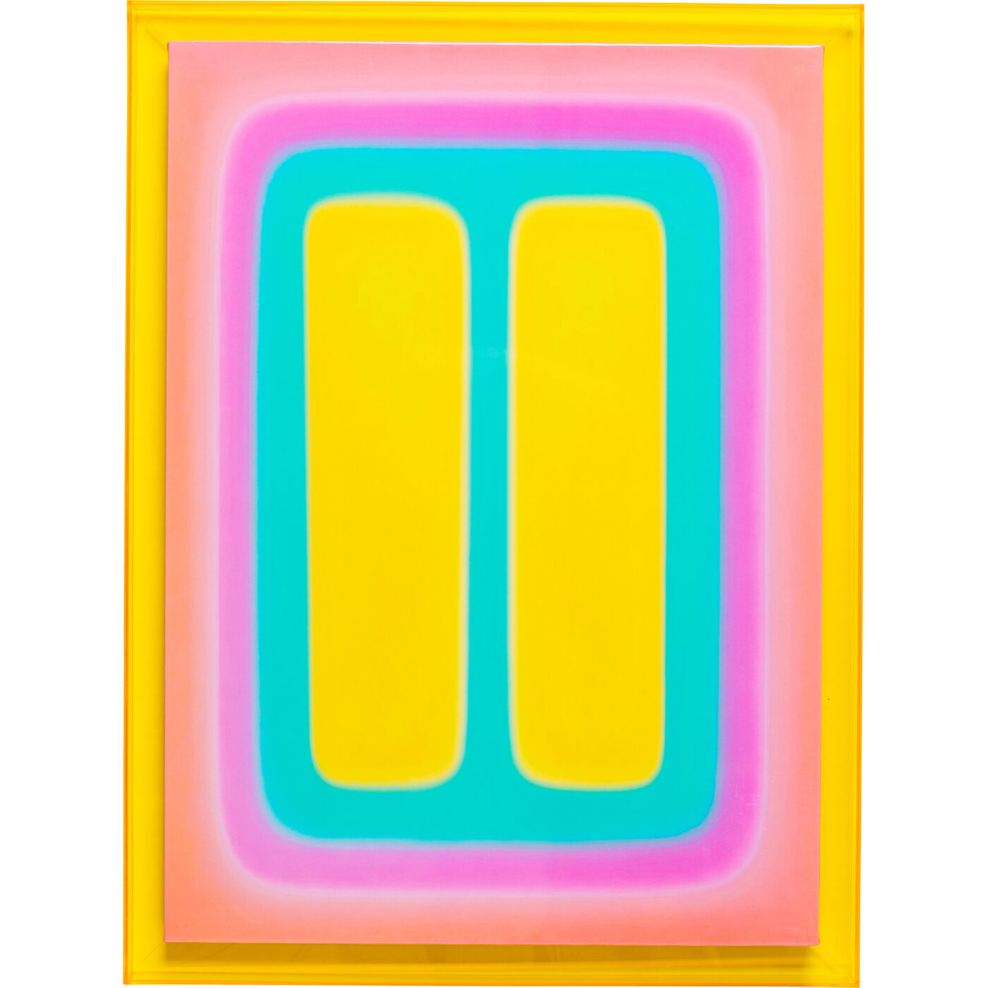 Gerahmtes Bild Square Shapes Gelb 60x80cm