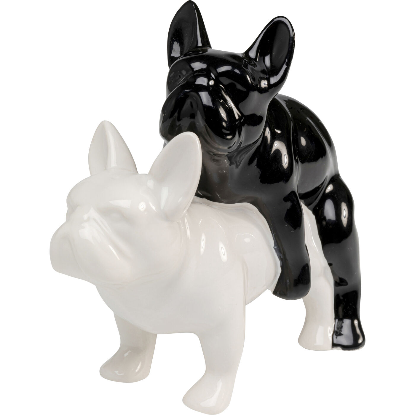 Deko Figur Love Dogs Schwarz