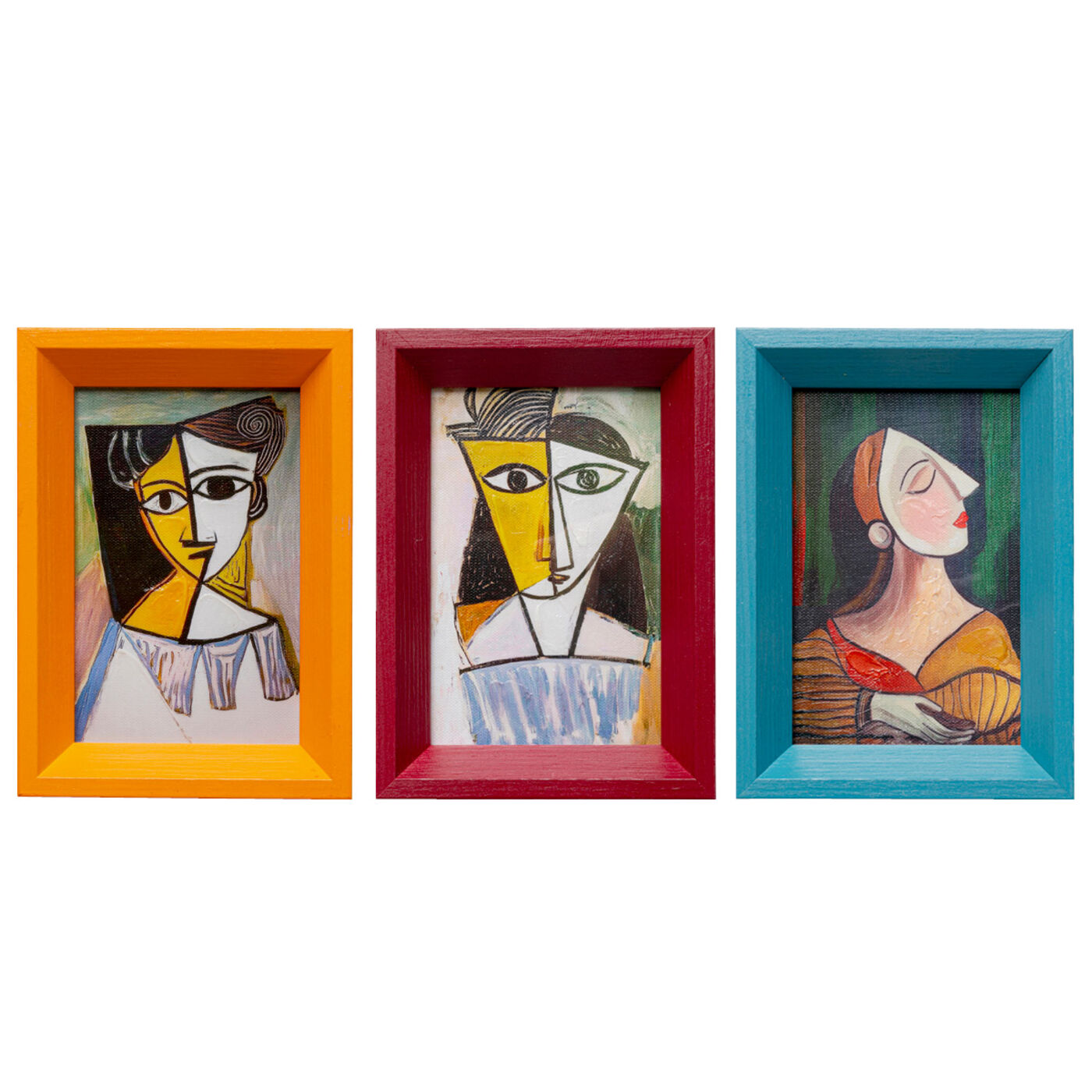 Gerahmtes Bild Portrait Cubism 13x18cm (3/Set)