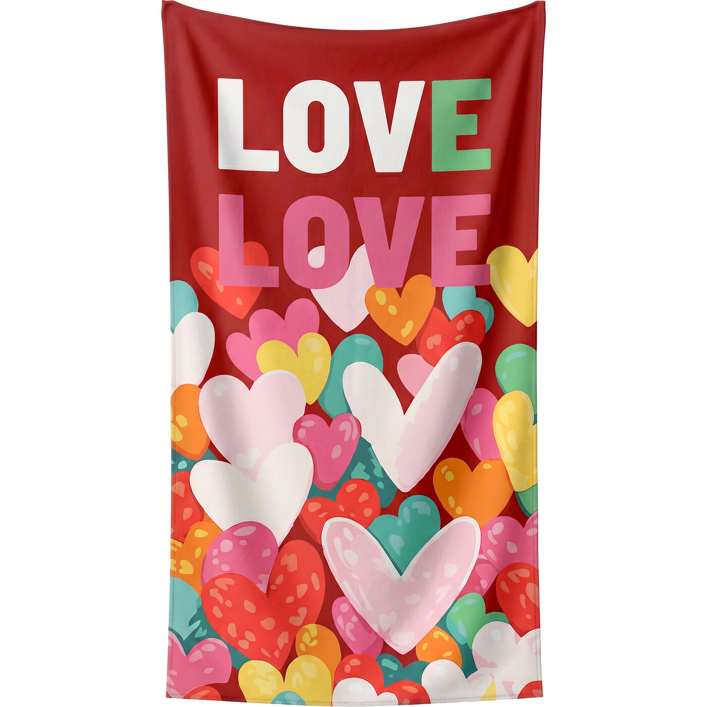 Strandtuch Big Love 90x170cm rot