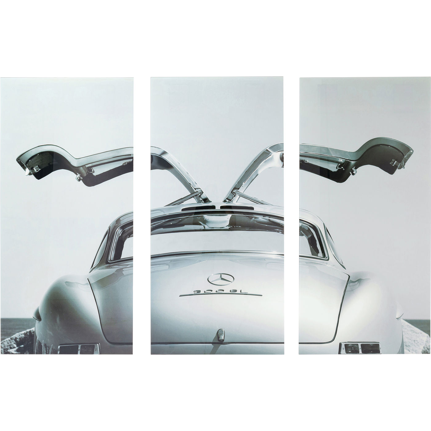 Glasbild Triptychon Oldtimer Back 240x160cm