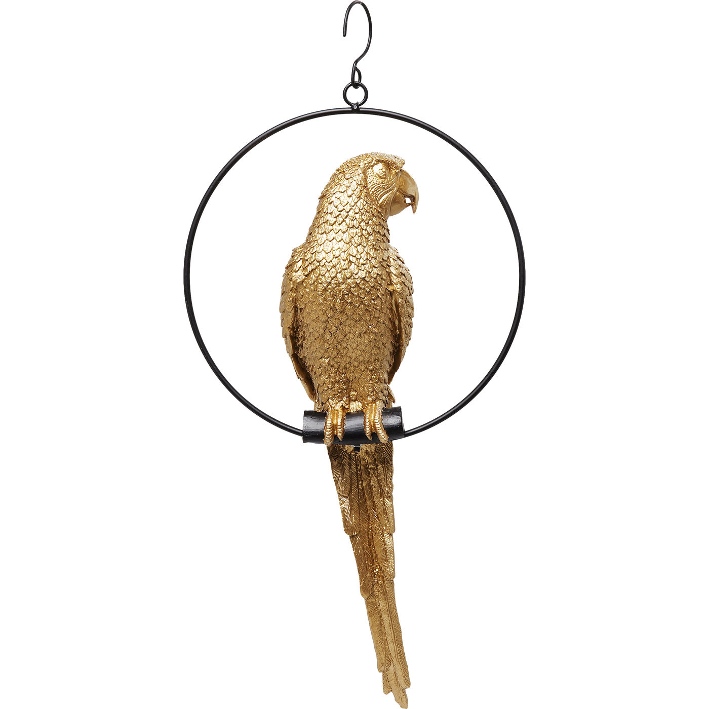 Deko Figur Swinging Parrot Gold