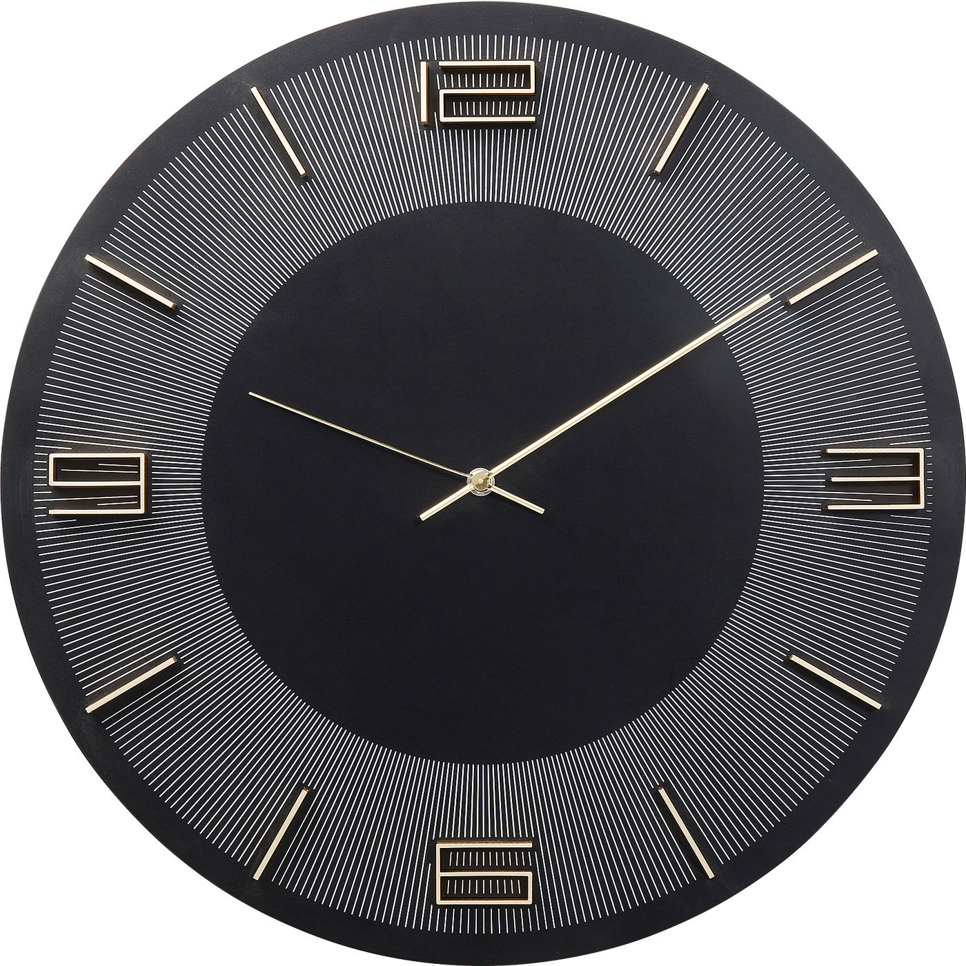 Wanduhr Leonardo Schwarz/Gold Ø49cm