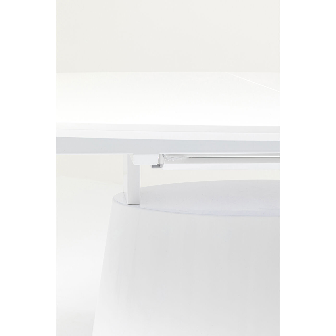 Ausziehtisch Benvenuto Weiß Glossy 200(50)x110cm