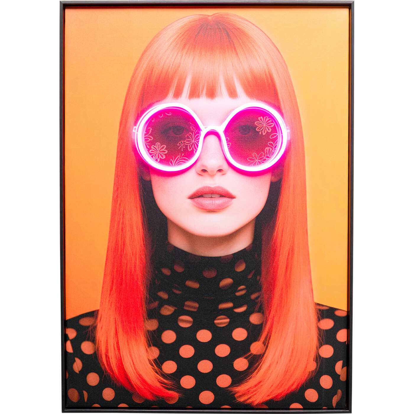 Bild Lady Sunglasses Pink LED 50x70cm