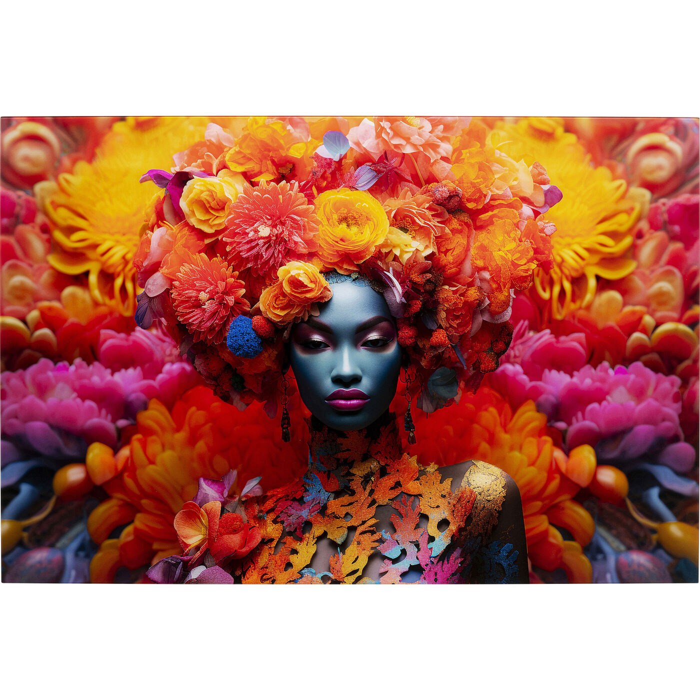 Glasbild Flowers Dream Women 80x120cm