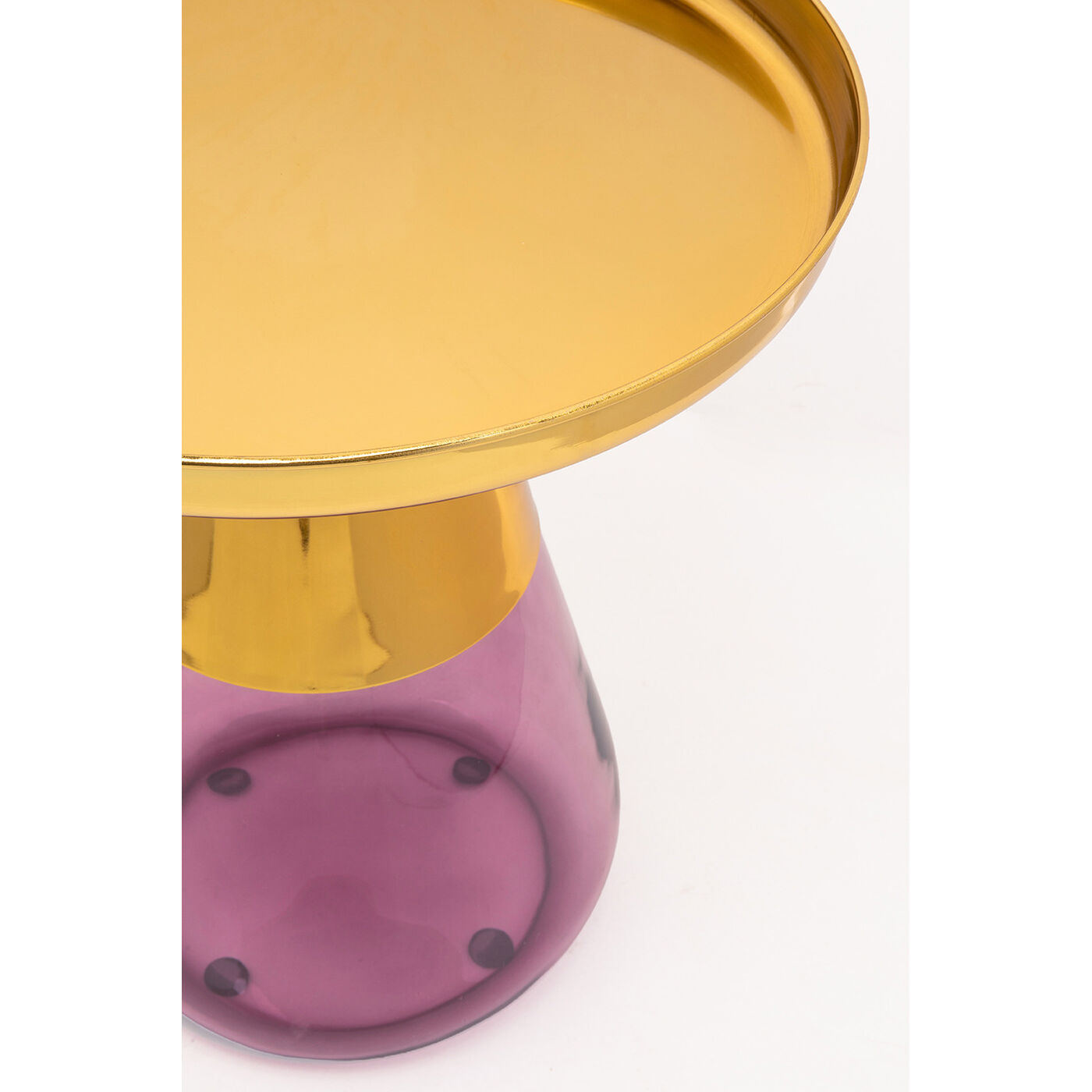 Beistelltisch Bottiglia Gold Lila Ø50cm