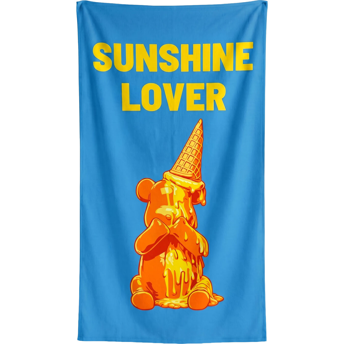 Strandtuch Icecream Bear 90x170cm blau
