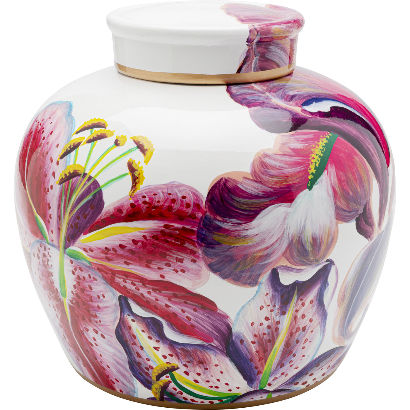 Deko Dose Lillies Pink Ø27cm