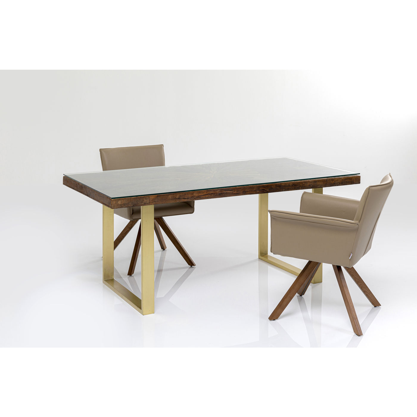 Tavolo Conley ottone 160x80