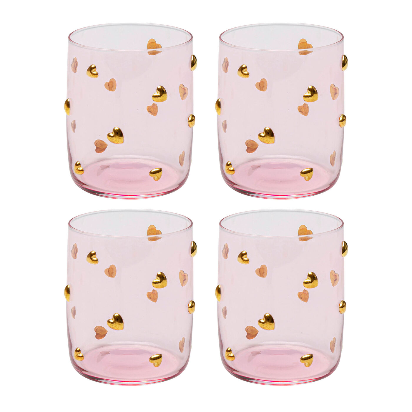 Bicchiere acqua Party Hearts 9cm (4/Set)