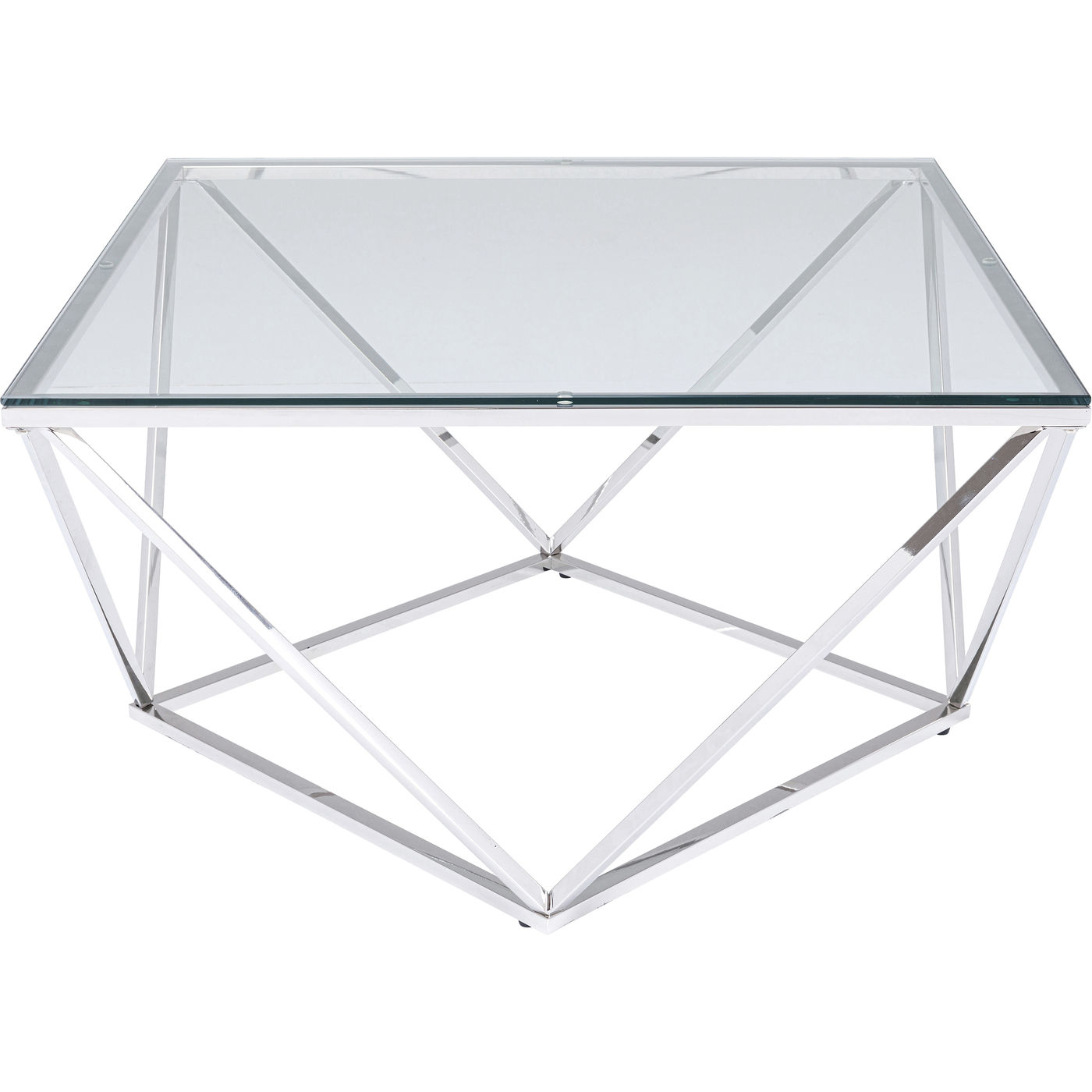 Couchtisch Cristallo Chrom 80x80cm