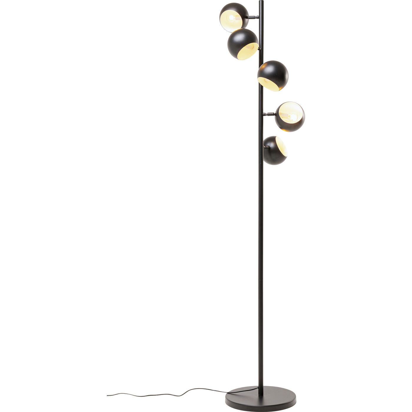 Stehleuchte Calotta Schwarz 5er 180cm