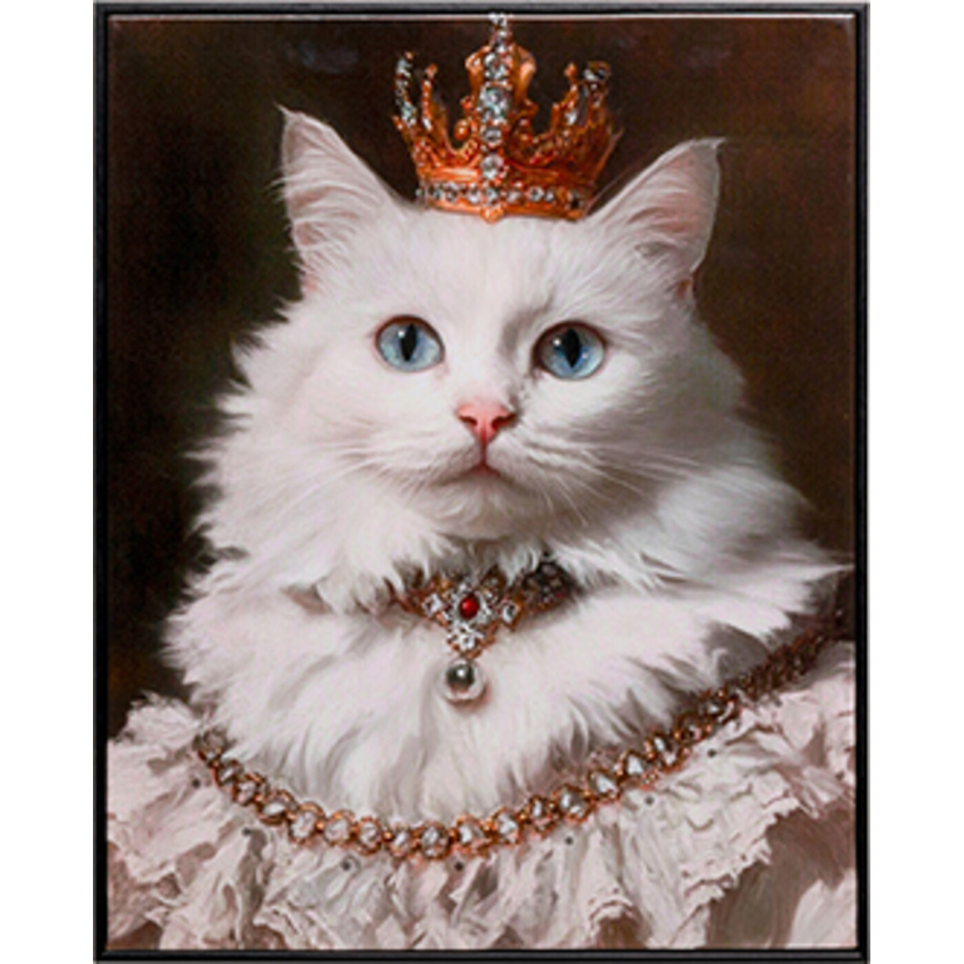 Leinwandbild Princess Cat Weiß 40x50cm