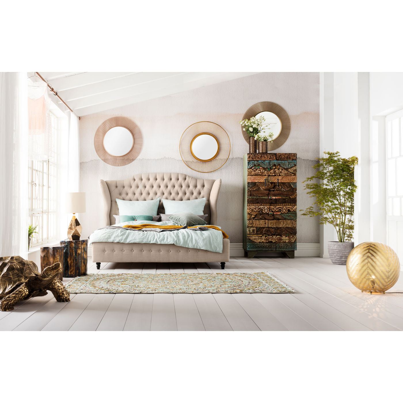 Bett City Spirit Linen Natural 180x200cm
