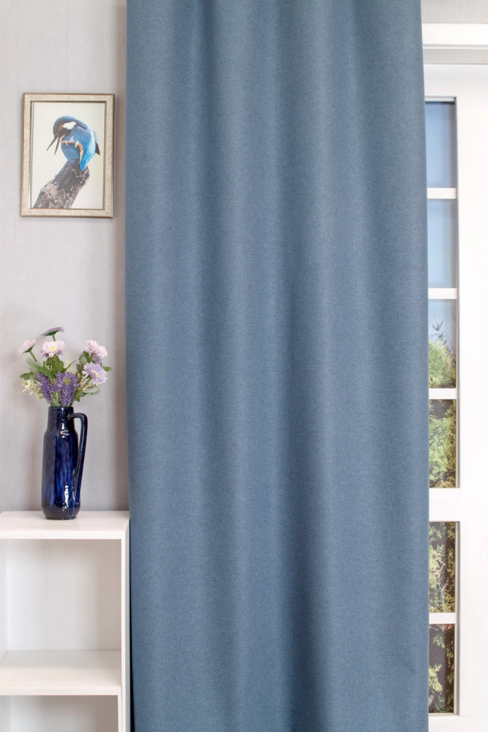 Sunstopper – Rideau occultant bleu denim, 100 % occultant