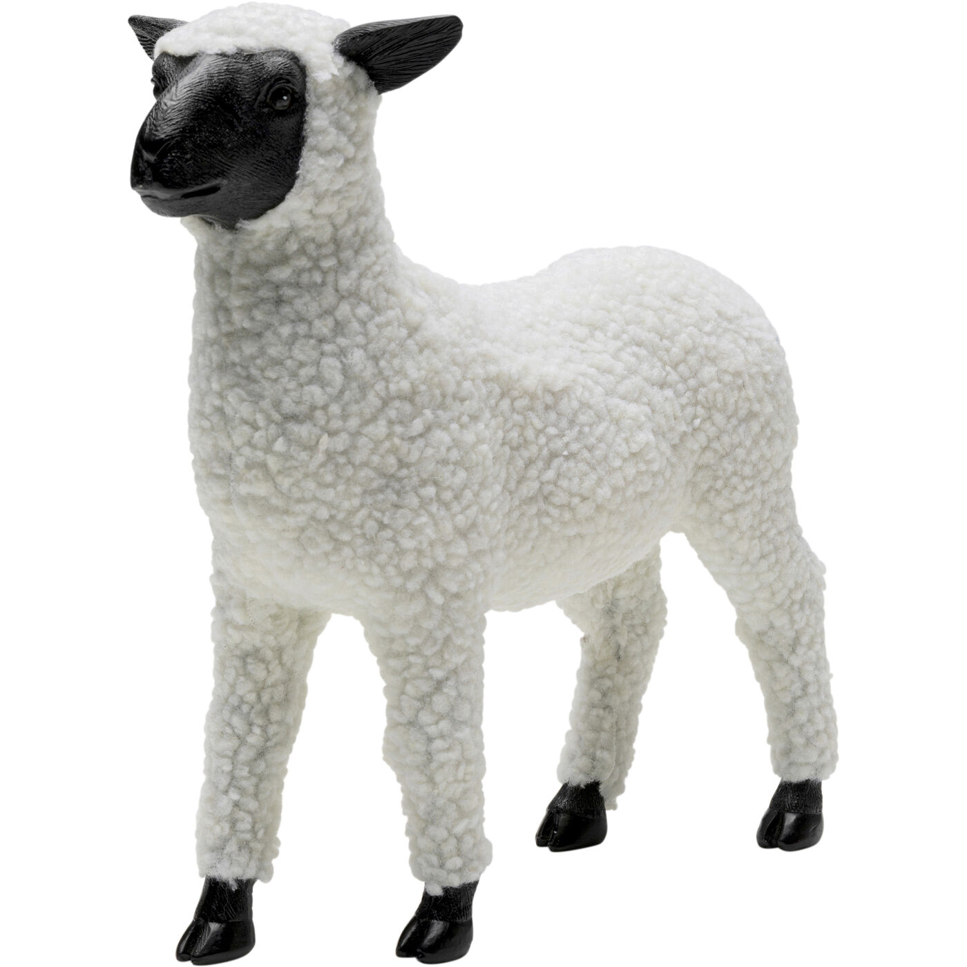 Deco Figurine Happy Sheep Wool White 28cm