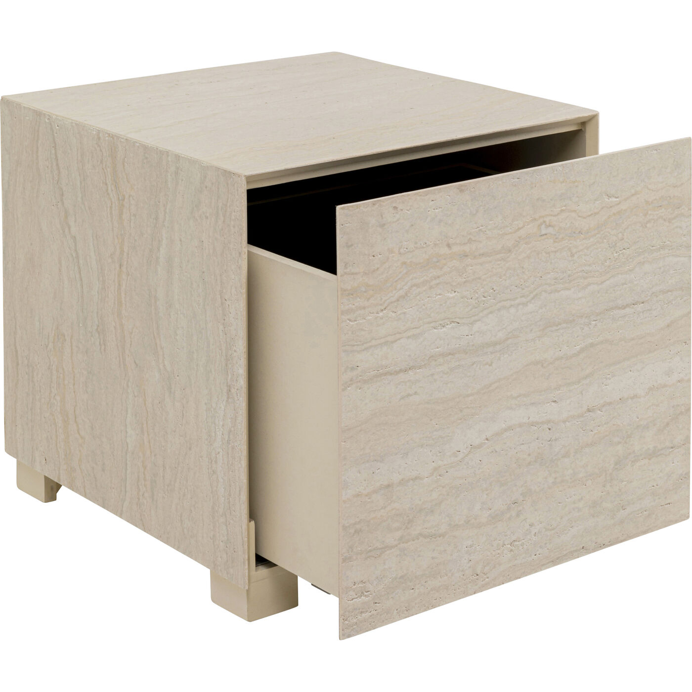 Beistelltisch Travertino Drawer 45x45cm