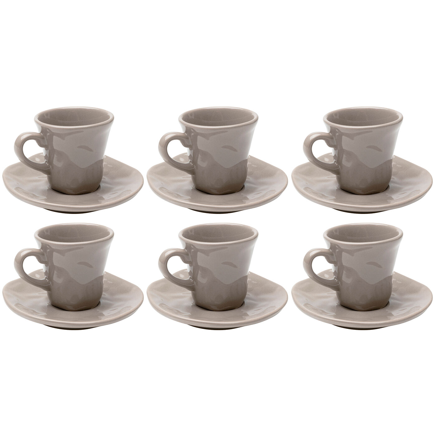 Espressotasse mit Untertasse Organic Grey (6/Set)