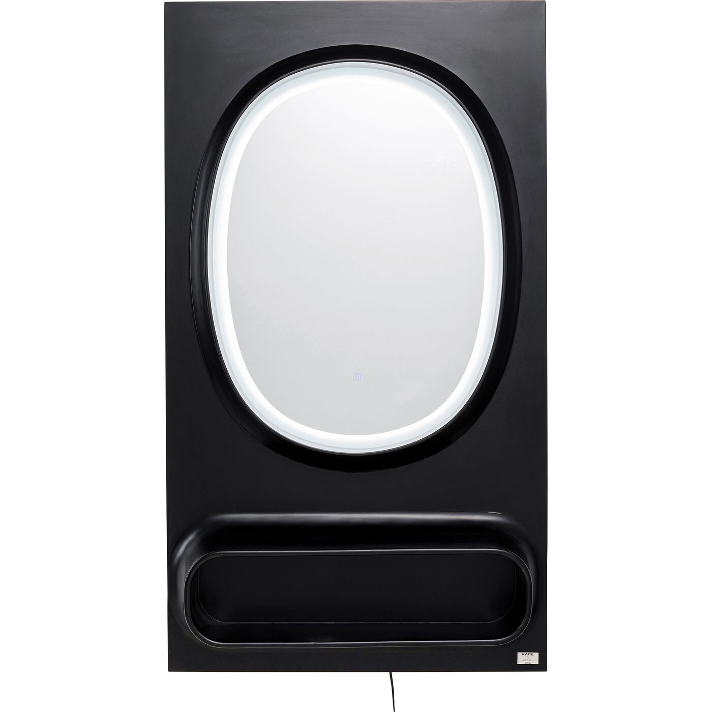Wandspiegel Aero LED Schwarz 80x141cm