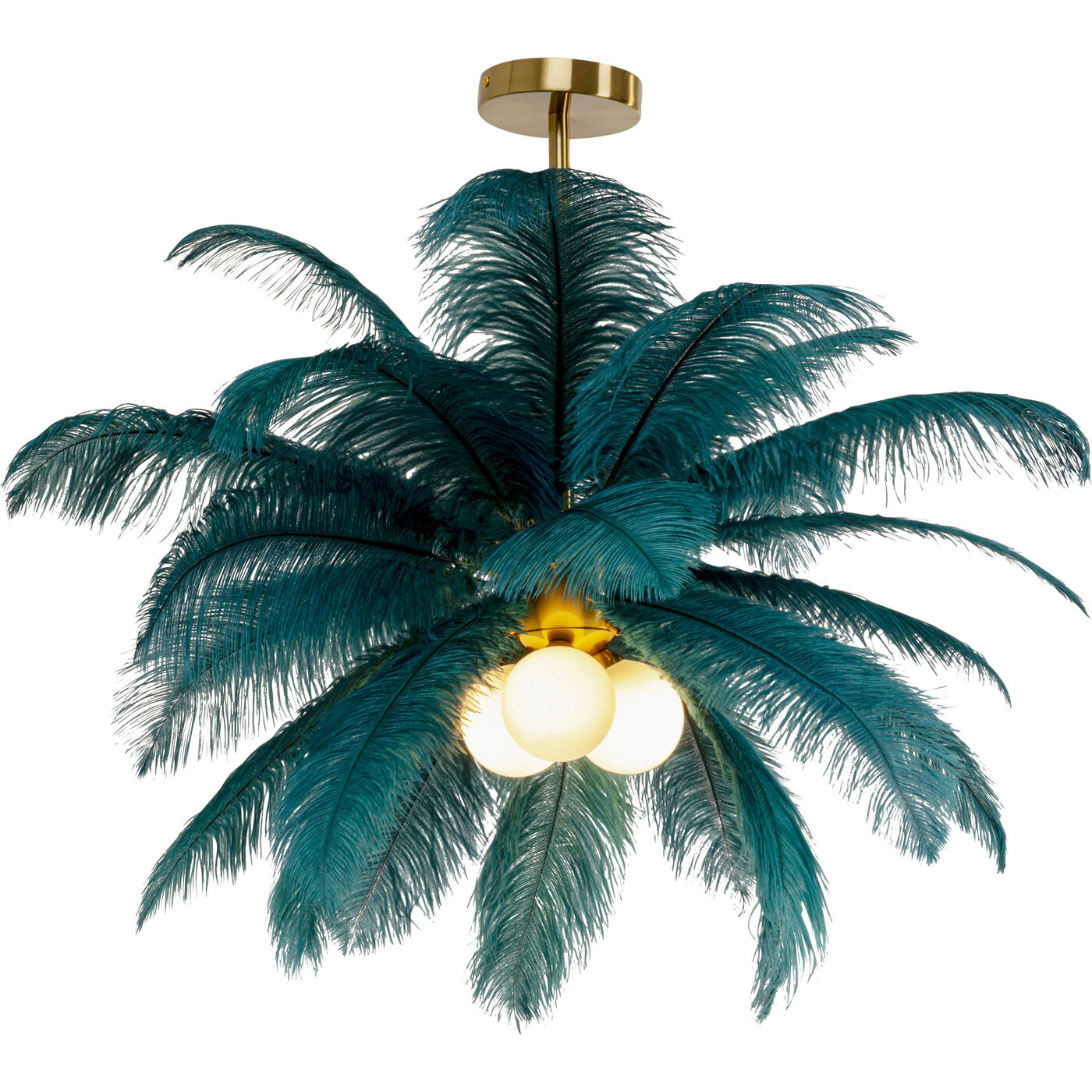 Hängeleuchte Feather Palm Grün Ø87cm